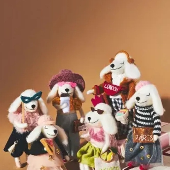 Nwt Anthropologie Travel Poodle Rome Christmas  Tree Ornament - Picture 3 of 3